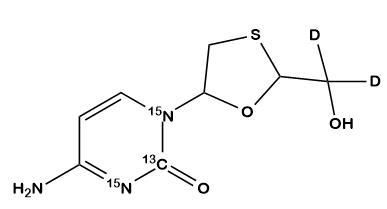 Lamivudine 13C 15N2 D2